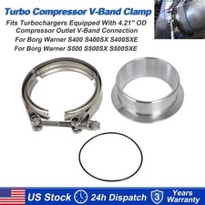 For Borg Warner S400 S400SXE S500SXE Turbo Compressor V Band Flange Clamp 4.21