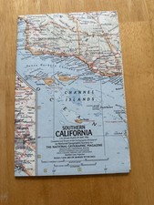 Vintage 1966 National Geographic California State Map Double Sided North South picture
