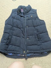 Joules Women's Gilet Jacket Navy Blue, Quilted, Padded, Size 10 picture