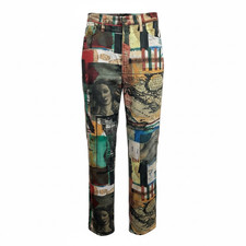 Vintage Moschino Jeans Mona Lisa Art Pants 90s Size 29 Rare Statement picture