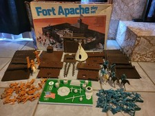 Vintage 1970's Marx Fort Apache With box, very near complete & EXTRA's. picture