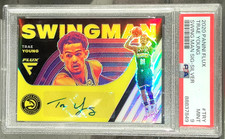 Trae Young Auto PSA 9 2020-21 Panini Flux Swingman Silver Prizm Autograph Holo picture