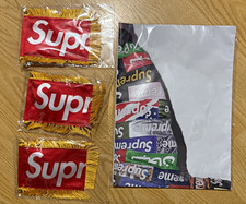 Supreme FW26 4-Piece Accessory Set 3 Dashboard Flags, 1 Poster picture