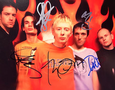 RADIOHEAD (x5) Signed Autographs 8x10