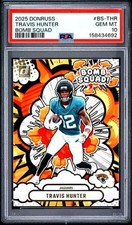 Graded 2025 Donruss Travis Hunter #BSTHR Bomb Squad RC Football Card PSA 10 picture