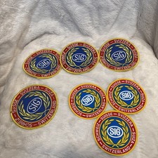 4 SIG Swiss Patch ca 1980, Vintage. +3 stickers picture