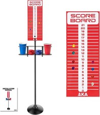 Magnetic Metal Cornhole Scoreboard and Stand with Cup Holders picture
