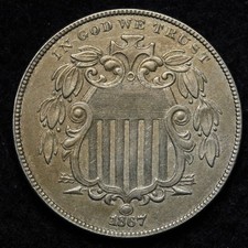 1867/1867 Shield Nickel AU++ RPD E231 IYKFN picture