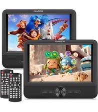 Fangor F-611 Black 7.5 LCD Dual Screen Portable DVD Player For Suv, Car Open Box picture