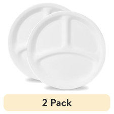 2 pack Divided Lunch Plate, 8.5