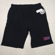 Neff Block Logo Black Fleece Sweat Shorts Men's Size S, M, L, XL picture