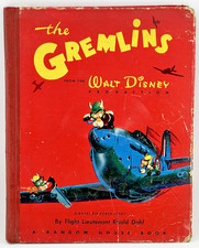 THE GREMLINS-Roald Dahl, 1943, Hardcover, FIRST EDITION, Walt Disney Prod, RARE picture