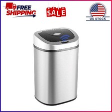 Nine Stars Automatic Trash Can, 21 Gallon Stainless Steel, Motion Sensor Hands F picture