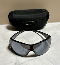Oakley RIDDLE Black W/Black Frame Women's Vintage Y2K Wrap/Shield Sunglasses picture