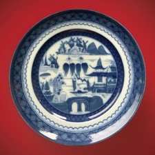 MOTTAHEDEH PORTUGAL BLUE CANTON SALAD PLATE VISTA ALEGRE HISTORIC CHARLESTON picture