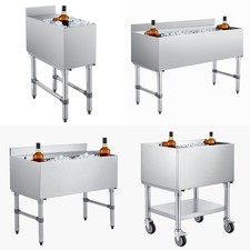 Uimoso 29.6-137.4 Qt Commercial Ice Bin w/Sliding Lid Underbar Ice Bin picture