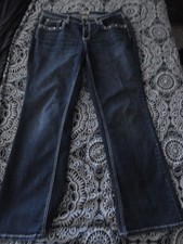EARL JEAN WOMAN RHINESTONE JEWELS JEANS 14W picture