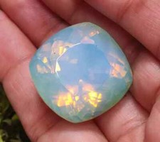 77.45 Ct Natural Green Opal Cushion Welo Australian Untreated Certified Gemstone picture