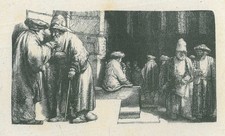 Pharisees in the Temple, or 'Jews in the synagogue' picture