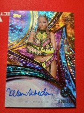 2026 Topps WWE Universe Kelani Jordan Aqua Speckle Auto /299 #UA-KJ picture