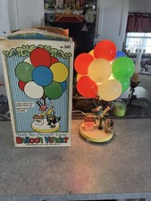 Vintage 1970s Kids Lamp Night Light Balloon Vendor Classic Retro Decor Open Box picture