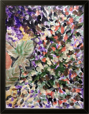 Tropical Modern Original 11x14 Signed Canvas Acrylic Foliage BACH picture