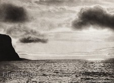 1924 Vintage SCANDINAVIA Photo Art Norway North Cape Evening Seascape Landscape picture