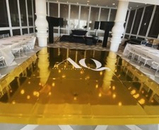 Gold Mirror/Chrome Dance Floor Wrap 5ft x 30m - 6mil - Removable - Bubble Free picture
