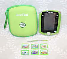 Leap Frog LeapPad2 Explorer Learning Tablet Green with Case & 6 Games~Tested picture