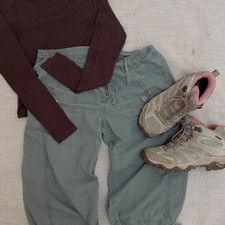 Be Bop Utility Cargo Capri Pants Size 13 Olive Green Y2K picture