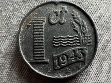 1943 NETHERLANDS 1 CENT WW2 Era Coin  Netherlands  UNCIRCULATED CONDITION picture