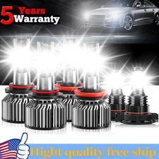 12000K LED Headlight+Fog Light Bulbs 6PC For Chevy Silverado 1500 2500 2007一2015 picture
