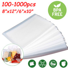 100-1000 Quart Vacuum Sealer Bags 8x12 6x10 Embossed Food Saver Storage Package picture