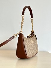 Coach CV933 Brown Teri Shoulder Bag In Signature Canvas Outlet  picture