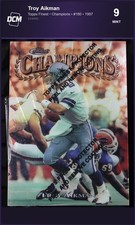 1997 Topps Finest Champions Troy Aikman #180 Dallas Cowboys DCM 9 picture