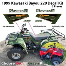 1999 Kawasaki Bayou 220 250 Decal Graphics Emblem Pattern Plastic Marks OEM Kit picture
