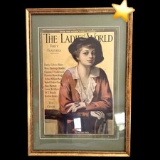 Feb.1915 *THE LADIES WORLD* Painted by Clarence F Underwood MAGAZINE *COVER* ART picture