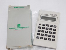 Vintage New Old Stock in Box Toshiba HB-101 Electronic Pocket Calculator Japan picture