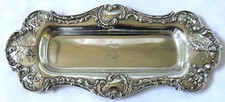 ANTIQUE SHREVE SF FIGURAL CHERUBS STERLING SILVER PIN TRAY 98 GMS EX CONDITION picture