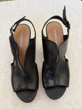 franco sarto shoes leather wedge shoes size 8.5 picture