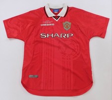 Rare VTG UMBRO Manchester United Champions League Winners 1999-2000 Jersey 90s L picture