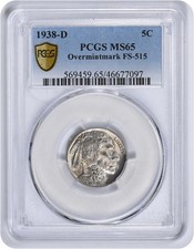 1938-D/S Buffalo Nickel OMM FS-515 MS65 PCGS picture