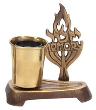 Electric Powered Memorial Yizkor Lamp - Yahrzeit - Jewish Ner Zikaron - US Plug picture
