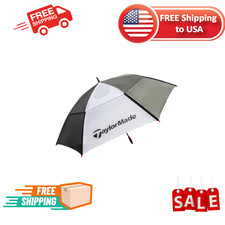 TaylorMade 68-inch Auto Open Vented Golf Umbrella, Black/White picture