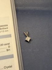 18K gold Diamond pendant Blue Nile 0.5 ct D SI1 Very Good square brilliant GIA picture
