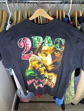 Vintage 90s Tupac Shakur California Love Double-Sided Rap T-Shirt Size XL Men picture