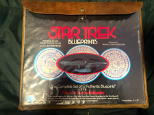 Vintage 1975 Star Trek Blueprints Franz Joseph COMPLETE 12 Enterprise w/ Case picture