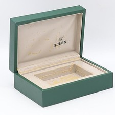 Rolex Watch Box Case Green Leather Wood 68.00.06 Authentic picture