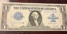 1923 $1 ONE DOLLAR “HORSE BLANKET” SILVER CERTIFICATE LARGE SIZE NOTE picture