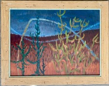 PATRICIA TOOL Original Mid Century Oil Painting California Modernist Landscape picture